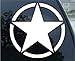 Crawford Graphix White Star US Military Army White Decal Sticker Die-Cut White Decal Sticker (5.5