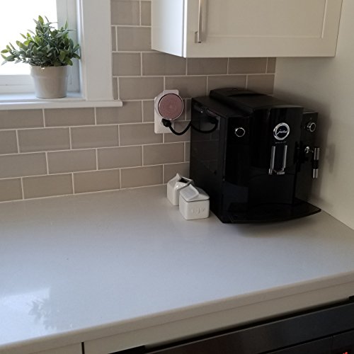 The Deluxe Mount by Dot Genie: The Simplest and Cleanest High-End Outlet Wall Mount Hanger Stand for Kitchen and Bathroom Speakers - Designed in USA (Black)