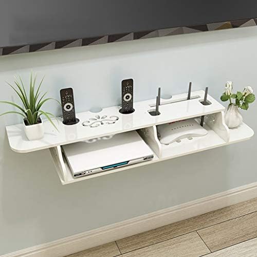 大幅値下げランキング 壁掛けテレビ台ルーターボックスリビングルームフローティングtvキャビネットモダンな家具白いケーブル収納ボックス Color A