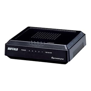 BUFFALO Giga対応 5ポート スイッチングHub ブラック LSW3-GT-5EP/BK