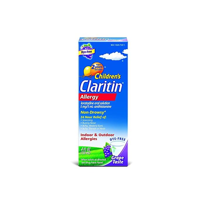 Claritin Children's Allergy Solution Grape Flavor - 4 oz, Pack of 2