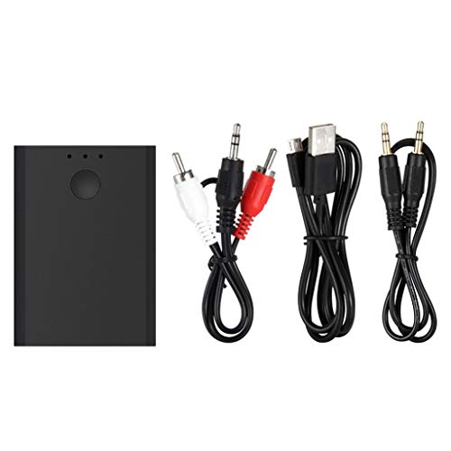 Kekailu Bluetooth Adapter,2-in-1 3.5mm AUX RCA HiFi Music Wireless Bluetooth Transmitter Receiver Adapter,Portable Wireless Audio Radio Adapt,Black