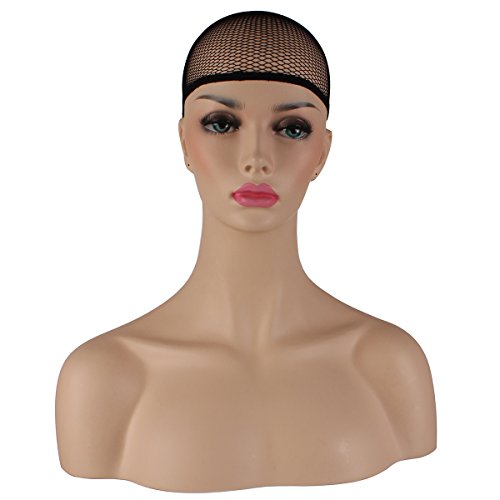 AKStore Women's Heat Resistant 28-Inch 70cm Long Curly Hair Wig with Wig Cap, Pink