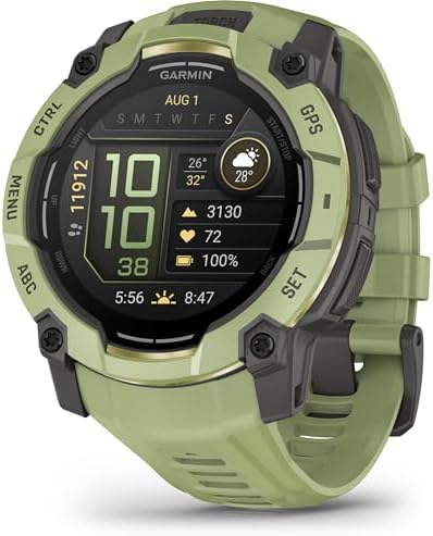 Instinct 3 50mm AMOLED – GPS-Multisport-Smartwatch, 1,3" Display, bis zu 24 Tage Akkulaufzeit, 80+ Sport-Apps, Navigationsfunktion, smarte Features, LED-Taschenlampe, wasserdicht