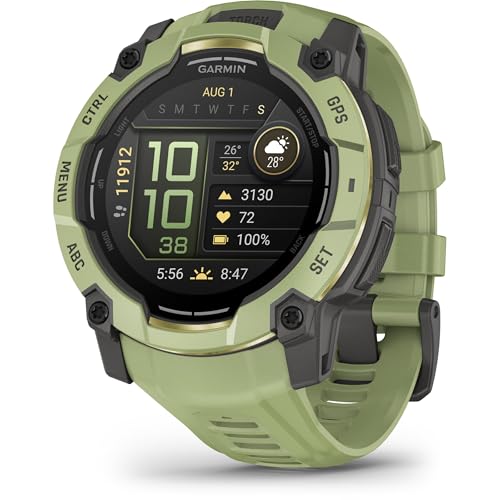 Instinct 3 50mm AMOLED – GPS-Multisport-Smartwatch, 1,3" Display, bis zu 24 Tage Akkulaufzeit, 80+ Sport-Apps, Navigationsfunktion, smarte Features, LED-Taschenlampe, wasserdicht