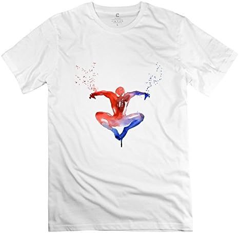 BOAIS Men's Marvel Comics The Avengers Peter Benjamin Parker Spider-Man 100% Cotton T-shirt