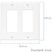 ENERLITES Decorator Light Switch or Receptacle Outlet Wall Plate, Size 2-Gang 4.50