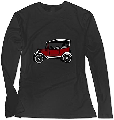 Ongshuquwe Vintage Truck Women's Casual Long-sleeved Round Neck T-shirt Autumn And Winter L Black