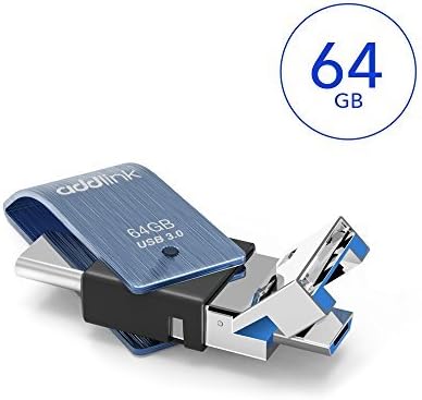 addlink T80 64GB Flash Drive 3 in 1: USB Type-C / USB 3.0 / microUSB OTG (ad64GBT80B3)