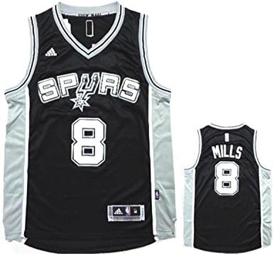 Spurs 8 Patty Mills Black New Swingman Jersey Size-S