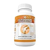 #1 Best Glucosamine with Chondroitin Turmeric MSM Boswellia - Joint Pain Relief Supplement - Natural & Non-GMO - Anti-Inflammatory & Antioxidant Capsules - Back, Knees, Neck, Hands - 90 Pills