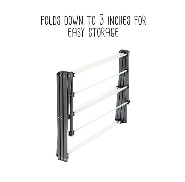HONEY-CAN-DO COLLAPSIBLE CLOTHES DRYING RACK – DURABLE, SPACE-SAVING LAUNDRY & TOWEL RACK, STURDY CLOTHING RACK FOR HANGING CLOTHES INDOORS & OUTDOORS, STEEL