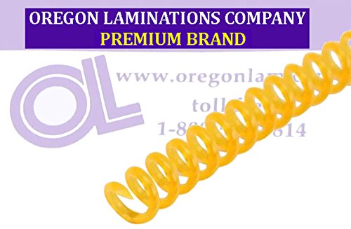 Spiral Coil Binding Spines 9mm (11/32 x 12) 4:1 [pk of 100] Neon Amber (PMS 137 C)