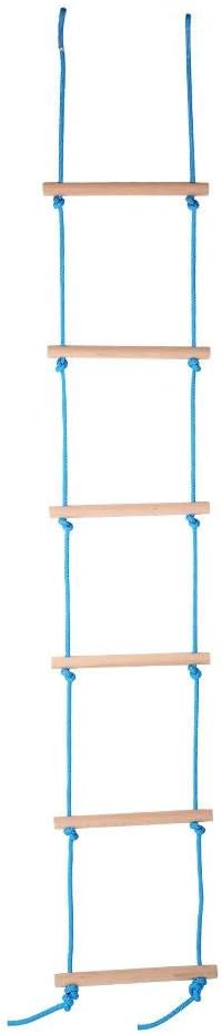 TOPINCN Climbing Rope Ladder, Wood Rope Ladder for Children Outdoor Climbing Frame and Tree House