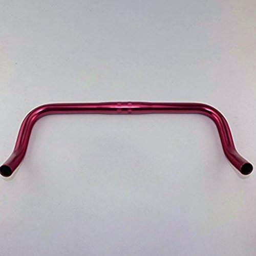 BMX Style Bicycle Handlebars for Pursuit Bull Horn Style Lightweight Alloy Handlebars for Track Bike/ Fixed Gear (Red)