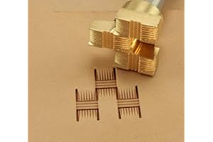 DandS ltd Leather Stamp Tool, Basket Weave, Professional Steel Craft Tool for Leatherworking, Embossing, Carving & Stamping Leather Projects, Belts Wallets & DIY Projects Compatible with Mallet #205-3