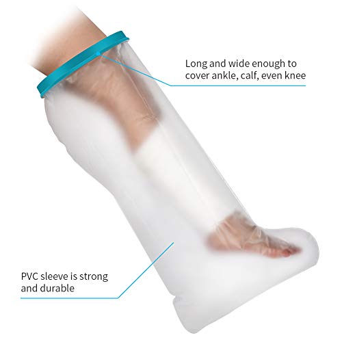 image for Doact Waterproof Adult Leg Cast Cover for Shower Bath, Cast Protector 