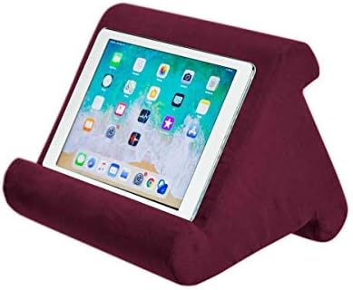 WYFC Flippy Multi-Angle Soft Pillow Lap Stand Mobile Bracket for iPads, Tablets, eReaders, Smartphones, Books, Magazines Bracket,Red