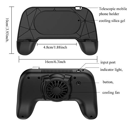 TEEPAO Phone Cooler Controller, Semiconductor Refrigeration Phone Cooler with Cooling Fan and 4000mAh Battery for All Games, Portable Gaming Grip for 5-7 Inch Android and iOS Phones - Thumbnail 3