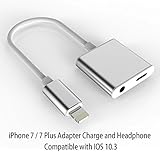 Lightning Adapter for iPhone 7 / 7 Plus, Charge and Headphone Splitter Adapter for Lightning