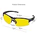 Duduma Yellow Night Vision Polarized Sunglasses Glasses for Driving Fishing Shooting Multicolor Frame Uv400 (black matte frame with yellow lens)