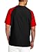 WonderWink Men's Raglan Color Block 5 Pocket Scrub Top, Black, Large