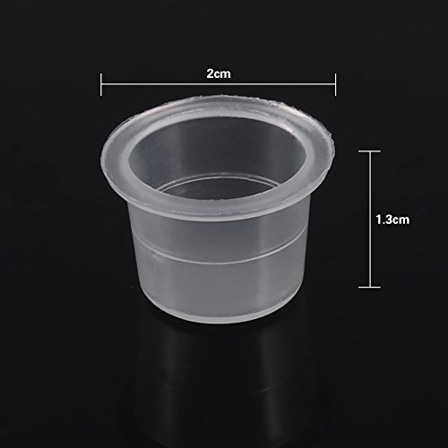 Tattoo Ink Cap Cup Medium Large Plastic Microblading Ink Pigment Cups Accessories for Tattoo Supplies 100Pcs/Set(L) - Thumbnail 3