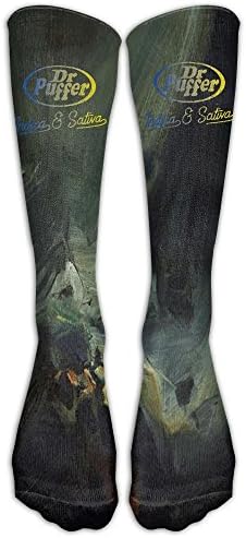 Dr Puffer Indica Sativa 3D Print Womens Long Socks Over Knee Thigh High Socks Stocking