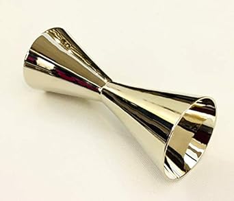 Akanksha Arts Silver Plated EPNS Peg Measurer Conical (20/40ml, Silver)