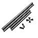 NICEYRIG 8 Inch and 12 Inch 15mm Rod, with M12 Thread Rod Connector Rod Cap Extend to 20 Inch Rods for 15mm Shoulder Pad Rig Support System - 189