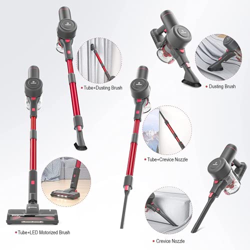 NEQUARE Cordless Vacuum Cleaner, 175W Stick Vacuum Cleaner with SelfStanding, Root Cyclone