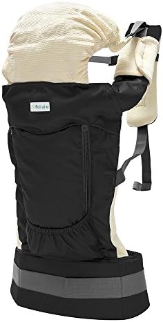Baby Carrier with Protective Sleeping Hood, Rakuka Ergonomic Baby Soft Wrap Sling Front Back Carrier for Baby Infant Toddlers, Black