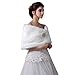 Rosalindbridal Wedding Bridal Faux Fur Wrap Shawl Cape Stole