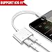 Lightning Jack Adapter & Splitter for iPhone Apple X iPhone 8/8Plus iPhone 7/7Plus.2 in 1 Lightning Headphone Audio and Charge Sync Data Adaptor.Support Music +Charger+Phone Call.Support iOS 11