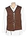 Alexanders Costumes Men's Male Renaissance Vest, Brown, Medium