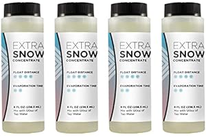 FROGGY'S FOG Froggy's Flakes Snow Machine Fluid Concentrate, 8 fl. oz, Extra-Dry Formula Snow Fluid with 30 Feet Float/Drop, Makes 4 Gallons of Snow Fluid