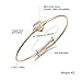 Stainless Steel 18K Gold Tone Lucky Heart Bracelet Bangle Cuff for Baby Adjustable 5.85-7.8