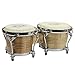 GP Percussion B2 Pro-Series Tunable Bongos 6 & 7 Inch (Clear Finish, Hickory)