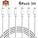 CABPLUS Phone Charger 6Pack 3FT 8Pin Fast Charging Cable Cord Compatible X 8Plus 8 7Plus 7 6Plus 6 6sPlus 6S SE 5S 5 5C