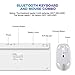 OMOTON Wireless Keyboard and Mouse Combo, Numeric Keypad/ Multimedia Shortcuts/ 3-Level Adjustable DPI, for Computer, PC, Desktop, Laptop with Windows System, Silver White