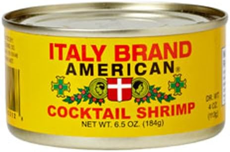 Italy Brand American Cocktail Shrimp, 6.5-Ounce Cans (Pack of 12)