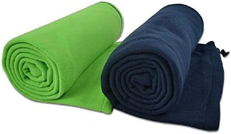 Outdoor ultralight fleece sleeping bag liner envelope style ( Green )