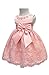 HX Baby Girl's Newborn Bowknot Gauze Christening Baptism Dress Infant Flower Girls Wedding Dresses 8 Color (18M/13-18 Months, Pink)