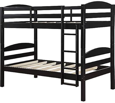 black wood bunk beds