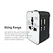 Travel Adapter, Worldwide All in One Universal Travel Adapter Wall Charger AC Power Plug Adapter with Dual USB Charging Ports for USA EU UK AUS, Cell Phone Laptop, Black