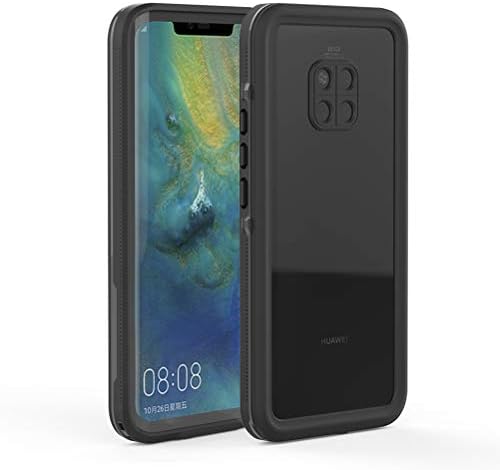 UBERANT Huawei Mate 20 Pro Case, 360 Degree Protection Waterproof Dustproof Shockproof Snow Proof Clear Back Protective Case for Samsung Huawei Mate 20 Pro - Black