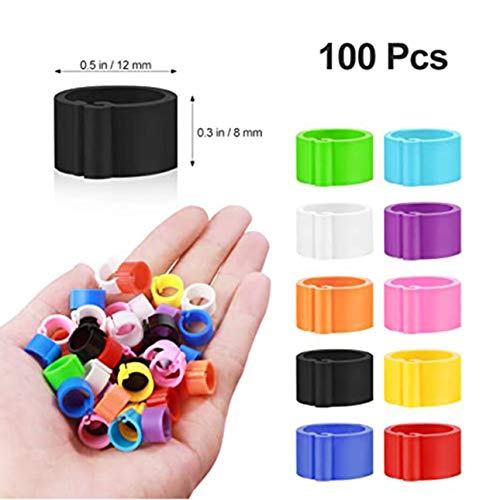 Ba30DEllylelly 100 Stück Taubenringe 8mm Bajonett Identifikationsring Öffnung Taubenring Farbe Taubenfußring… – Bild 8