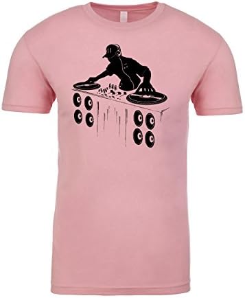 TeeWorld DJ Booth Music Party Concert Artist Celebrity Unisex T-Shirt Medium Light Pink