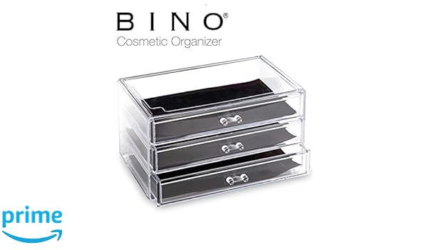 Bino 3 Drawer Acrylic Jewelry And Makeup Organizer Clear Cosmetic