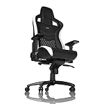 noblechairs EPIC. Sedia gaming, Pelle Vera, Nero/Bianco/Rosso4